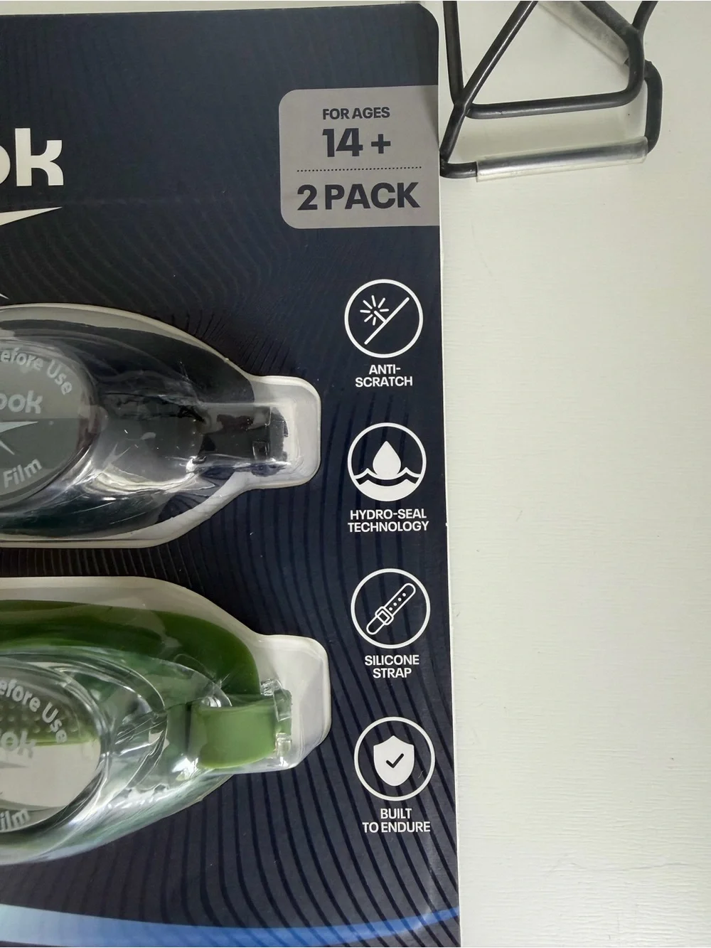 Reebok Hydropulse Swim Goggles Black And Green 2 Pack 14+